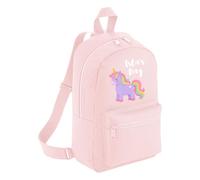 HotScamp Personalised Toddler Backpack - Cute Unicorn Rainbow Custom Name Rucksack Cute Customised Bag For School Primary Preschool Starting Nursery Holiday Baby Kids Children Nappy Bag - Pink Small
