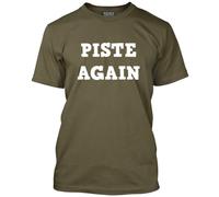 HotScamp Piste Again Men's Unisex T-Shirt - Khaki Large