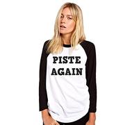 HotScamp Piste Again Women's Baseball Top - White/Black Medium