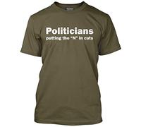 HotScamp Politicians Putting The 'N' in Cuts Men's Unisex T-Shirt - Khaki Medium