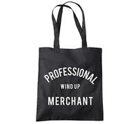 HotScamp Professional Wind Up Merchant - Tote Shopping Bag - Dad joke joker banter - black