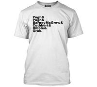 HotScamp Pugh Pugh Barney Mcgrew Cuthbert Dibble and Gru Men's Unisex T-Shirt - White Large