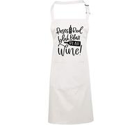 HotScamp Roses Are Red Blah Blah Blah Wine - Apron - Chef Cook Baker - Anti Valentine's Day Single Love One size white