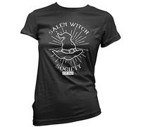 HotScamp Salem Witch Society - Womens T-Shirt - Halloween Witchcraft Spell 12 Black