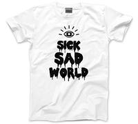 HotScamp Sick Sad World Men's Unisex T-Shirt - White Small