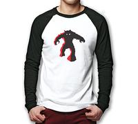 HotScamp Space Invaders Monster Men's Baseball Top - White/Black Medium