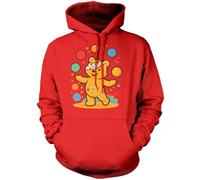 HotScamp Spotted Hoodie - Adults, Teens and Children Spots Top Juggling Bear in Need Hoody Spotty Day Friday Unisex School Charity Hooded Sweatshirt - S Red