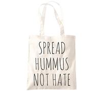 HotScamp Spread Hummus Not Hate - Tote Shopping Bag - vegan vegetarian plant based - natural