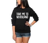 HotScamp Take Me to Neverland Women's Sweatshirt - Black Medium