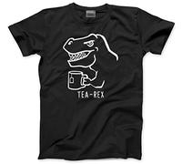 HotScamp Tea Rex Men's Unisex T-Shirt - Black Large