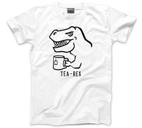 HotScamp Tea Rex Men's Unisex T-Shirt - White XXX-Large