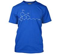 HotScamp THC Compound Cannabis Men's Unisex T-Shirt - Blue Medium
