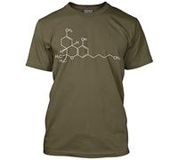 HotScamp THC Compound Cannabis Men's Unisex T-Shirt - Khaki Medium