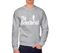 HotScamp The Detectorist Metal Detecting Men's Sweatshirt - Heather Grey X-Large