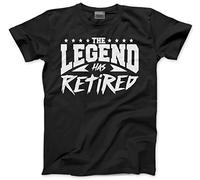 HotScamp The Legend Has Retired Men's Unisex T-Shirt - Black Large