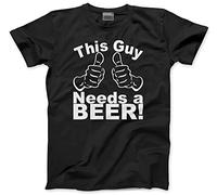 HotScamp This Guy Needs Beer Men's Unisex T-Shirt - Black Large