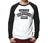 HotScamp This is My Hangover T-Shirt Men's Baseball Top - White/Black Medium