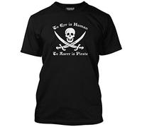 HotScamp to ERR is Human to is Pirate Men's Unisex T-Shirt - Black X-Large