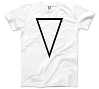 HotScamp Triangle Geometric Shape Men's Unisex T-Shirt - White Medium