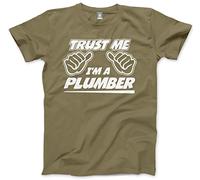 HotScamp Trust Me I'm a Plumber Men's Unisex T-Shirt - Khaki XX-Large