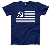 HotScamp United States of Russia America Men's Unisex T-Shirt - Navy X-Large