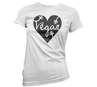 HotScamp Vegan Heart Women's T-Shirt - White 10