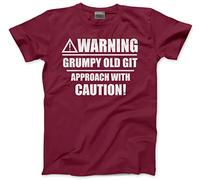 HotScamp Warning Grumpy Old Git Men's Unisex T-Shirt - Maroon X-Small