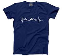 HotScamp Water Swim Heartbeat Wild Swimming Enthusiast - Mens and Youth Unisex T-Shirt - Sports Hobby Fan XXL Navy