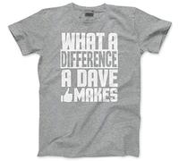 HotScamp What a Difference a Dave Makes Men's Unisex T-Shirt - Heather Grey Large