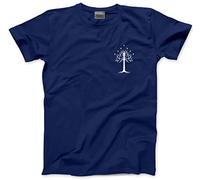 HotScamp White Tree of Gondor Tshirt Pocket Design- Mens and Youth Unisex T-Shirt - Fantasy Story Movie TV Show - 4XL Navy