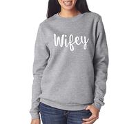 HotScamp Wifey Women's Sweatshirt - Heather Grey Medium