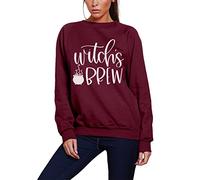 HotScamp Witch's Brew - Youth & Womens Sweatshirt - Halloween Caffeine Tea Iced Coffee M Maroon