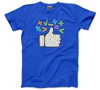 HotScamp World Maths Day Thumbs Up - Kids T-Shirt - Number Day 2025 School Maths Day Top Numeracy Day Top Mathematics Lover 5-6 Years Blue