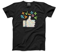 HotScamp World Maths Day Thumbs Up - Kids T-Shirt - Number Day 2025 School Maths Day Top Numeracy Day Top Mathematics Lover 7-8 Years Black