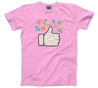 HotScamp World Maths Day Thumbs Up - Kids T-Shirt - Number Day 2025 School Maths Day Top Numeracy Day Top Mathematics Lover 12-13 Years Pink