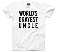 HotScamp World's Okayest Uncle Men's Unisex T-Shirt - White Medium