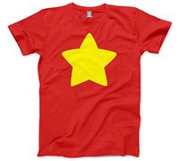 HotScamp Yellow Star Men's Unisex T-Shirt - red X-Large
