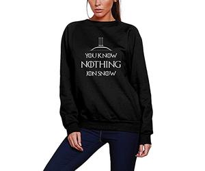 HotScamp You Know Nothing Jon Snow Women's Sweatshirt - Black Large