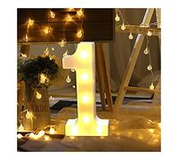 Hotsellhome LED Alphabet Letter Lights Light Up Warm White Night Light Plastic Letters Numbers Standing for Home Party Bar Wedding Festival Birthday Decorations Xmas Gifts (1)