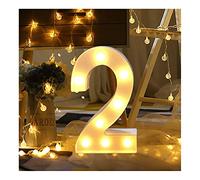 Hotsellhome LED Alphabet Letter Lights Light Up Warm White Night Light Plastic Letters Numbers Standing for Home Party Bar Wedding Festival Birthday Decorations Xmas Gifts (2)