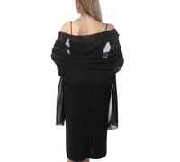 Hotshawl Shawl Scarve Wraps Soft Chiffon Lace Pashmina for Evening dresses on formal occasions, Black(chiffon), One Size