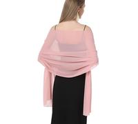 Hotshawl Shawl Scarve Wraps Soft Chiffon Lace Pashmina for Evening dresses on formal occasions, Blush(chiffon), One Size