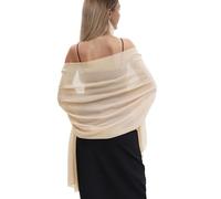 Hotshawl Shawl Scarve Wraps Soft Chiffon Lace Pashmina for Evening dresses on formal occasions, Champagne(chiffon), One Size