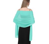 Shawl Scarve Wraps Soft Chiffon Lace Pashmina for Evening dresses on formal occasions, Pale Green(chiffon), One Size