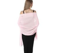 Hotshawl Shawl Scarve Wraps Soft Chiffon Lace Pashmina for Evening dresses on formal occasions, Pink(chiffon), One Size