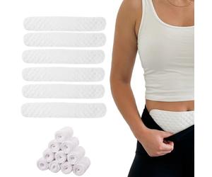 HOTSO 10PCS Under Belly Sweat Liner Pads Cotton Sweat Absorbing Pads Tummy Bra Liners Reusable Washable Sweats Absorber Pads for Men Women Skin Rash