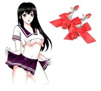 HOTSO Nipple Tassels Women Breast Petals Heart-Shaped Sequins Funny bra Reusable Nipple Covers Clamps Stainless Steel Body Bells Non-Piercing Jewelry Clip for Couples Games