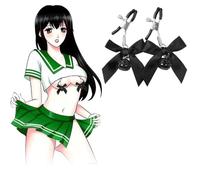 HOTSO Nipple Tassels Women Breast Petals Heart-Shaped Sequins Funny bra Reusable Nipple Covers Clamps Stainless Steel Body Bells Non-Piercing Jewelry Clip for Couples Games