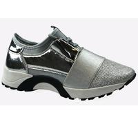 Hotsoles London Elora Womens Shoes Trainers, Size 6 In Silver