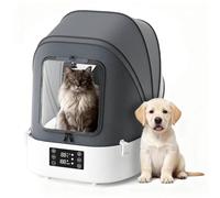 HotSoul Updated Automatic Pet Dryer Box with 86CFM Dual Fans, 60L Foldable Design, 360° Quiet Airflow, Temperature/Time Control - Grooming Hair Blower for Dogs, Cats & Puppies
